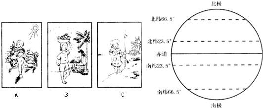 10, 观察下面的"三幅景观图",将景观图所属的热量带用字母a,b